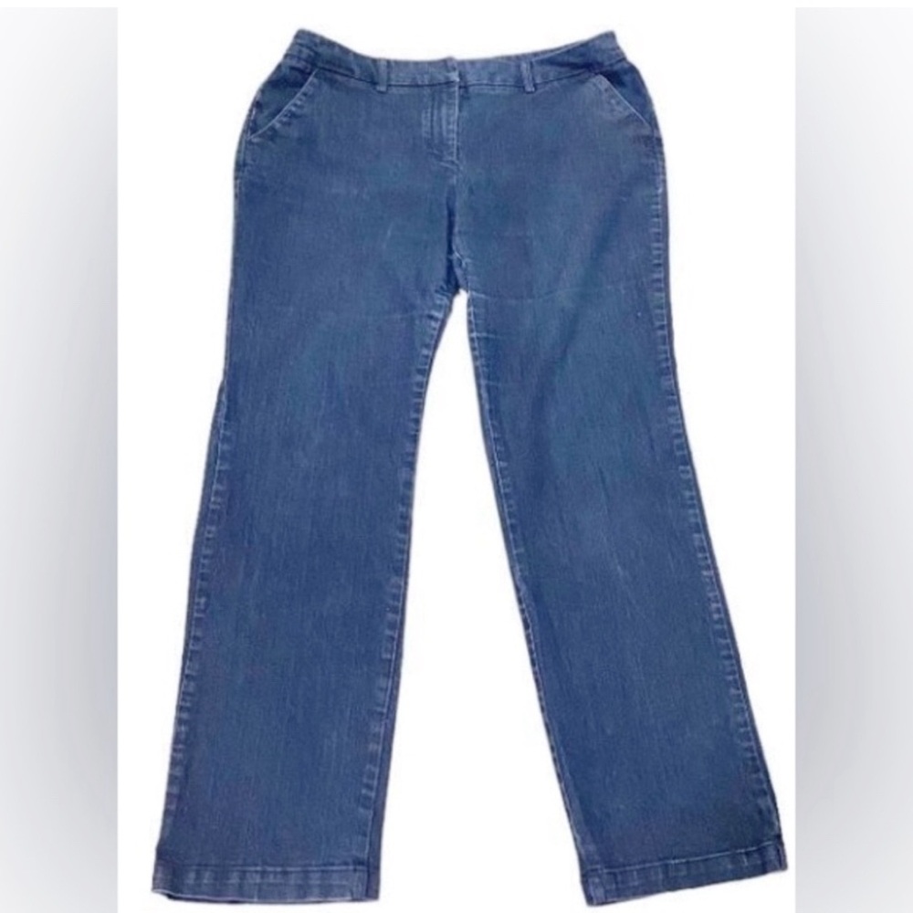 The Torie Straight Blue Jeans Stretch Casual Denim Women Size 16